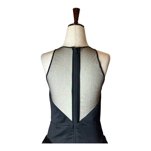 Milly New York Black Embellished Neckline Fit And Flare‎ Aviana Sateen Dress 4 - Picture 7 of 16